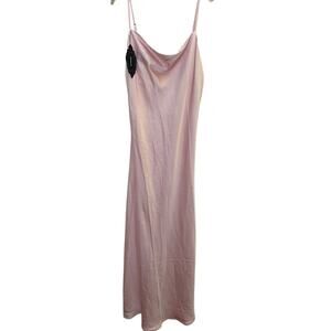 Atnlewhi Pale Pink Long Slip Dress Women's Size Large NWT Fairy 90s style chic